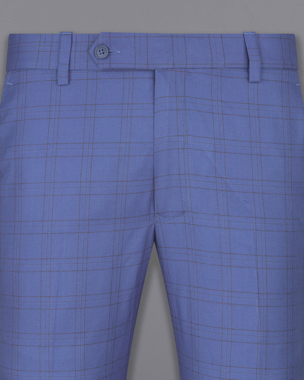 Scampi Blue With Pickled Brown Plaid Pant T2017-28, T2017-30, T2017-32, T2017-34, T2017-36, T2017-38, T2017-40, T2017-42, T2017-44
