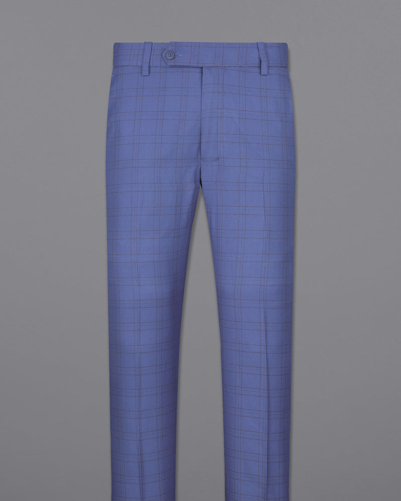 Scampi Blue With Pickled Brown Plaid Pant T2017-28, T2017-30, T2017-32, T2017-34, T2017-36, T2017-38, T2017-40, T2017-42, T2017-44