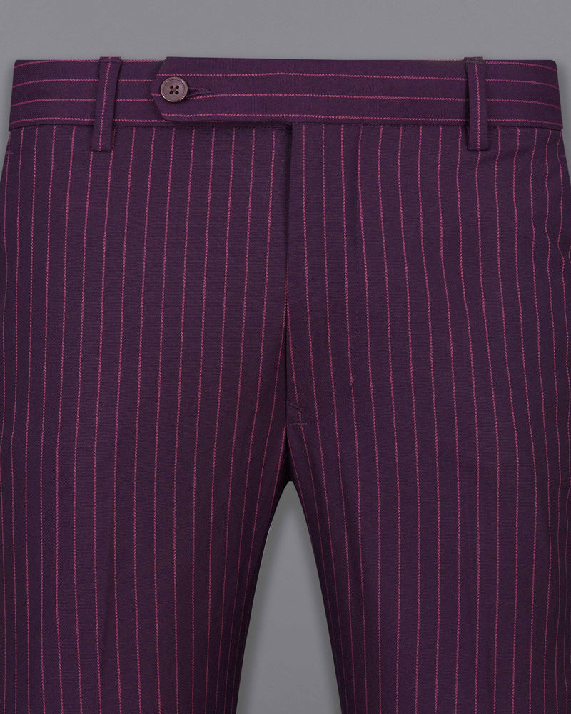 Tolopea Purple with Byzantium Pink Striped Pant T2035-28, T2035-30, T2035-32, T2035-34, T2035-36, T2035-38, T2035-40, T2035-42, T2035-44