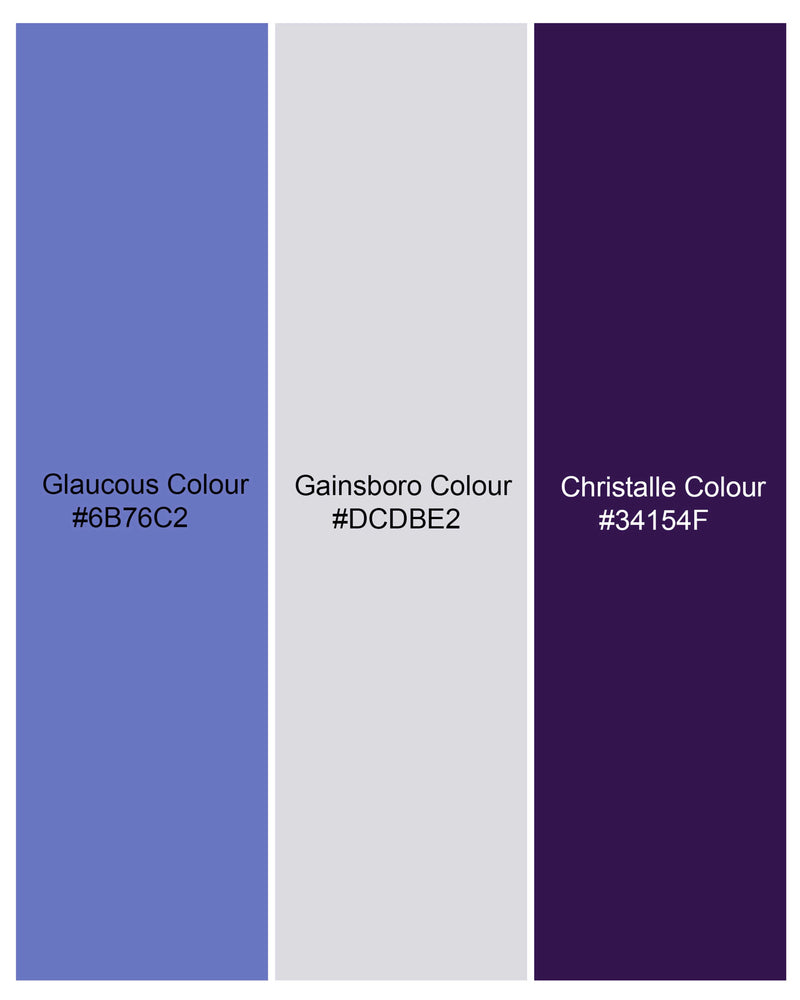 Glaucous Blue with Gainsboro Gray Plaid Pant T2057-28, T2057-30, T2057-32, T2057-34, T2057-36, T2057-38, T2057-40, T2057-42, T2057-44