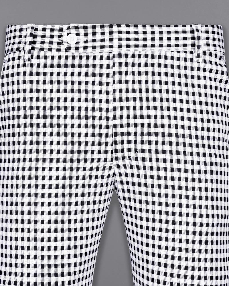 White and Black Mini Checkered Pant T2092-28, T2092-30, T2092-32, T2092-34, T2092-36, T2092-38, T2092-40, T2092-42, T2092-44