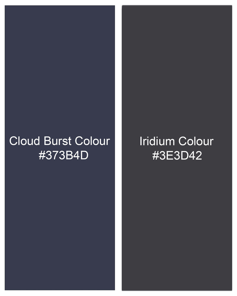 Cloud Burst Navy Blue with Iridium Gray Plaid Pant T2093-28, T2093-30, T2093-32, T2093-34, T2093-36, T2093-38, T2093-40, T2093-42, T2093-44