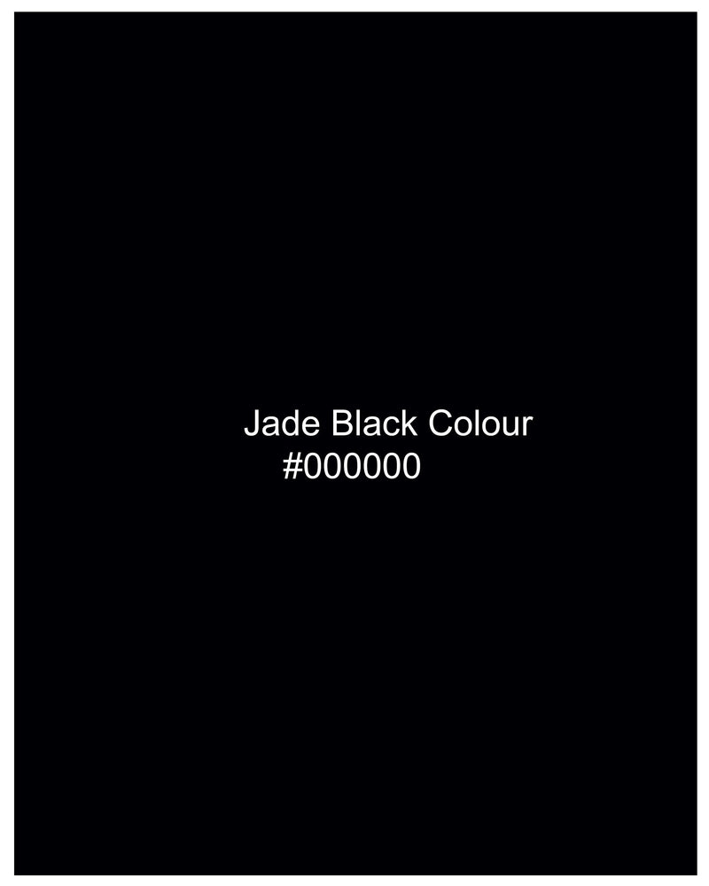 Jade Black Textured Pant
