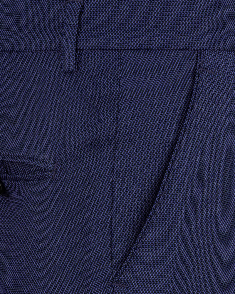 Rhino Navy Blue Textured Pant