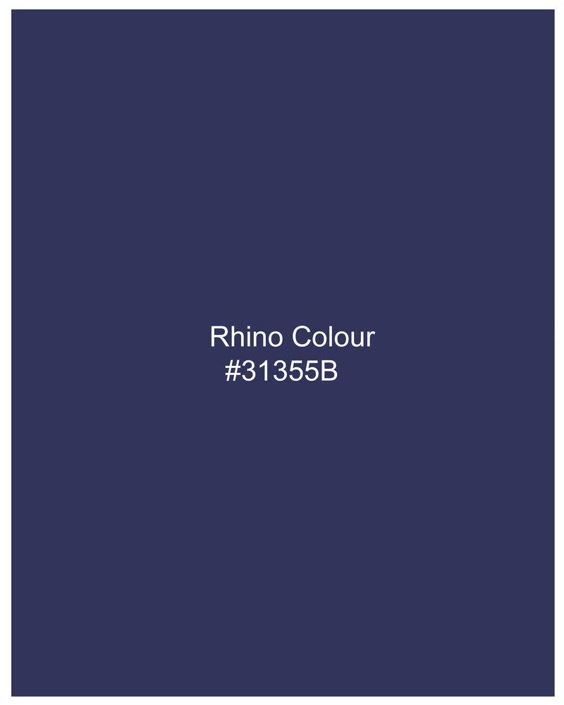 Rhino Navy Blue Textured Pant