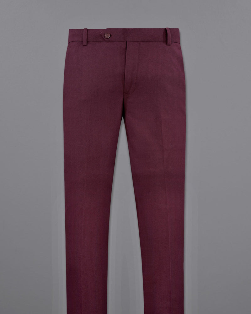 Wine Berry Wool Rich Pant