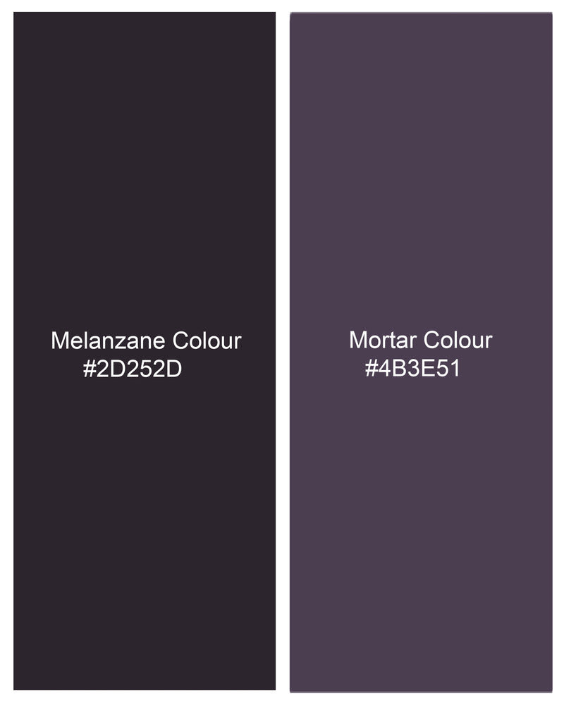 Melanzane Violet and Mortar Purple Plaid Pant T2258-28, T2258-30, T2258-32, T2258-34, T2258-36, T2258-38, T2258-40, T2258-42, T2258-44