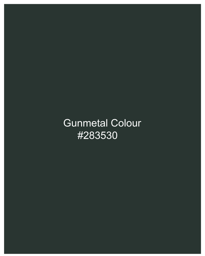 Gunmetal Green Plaid Pant