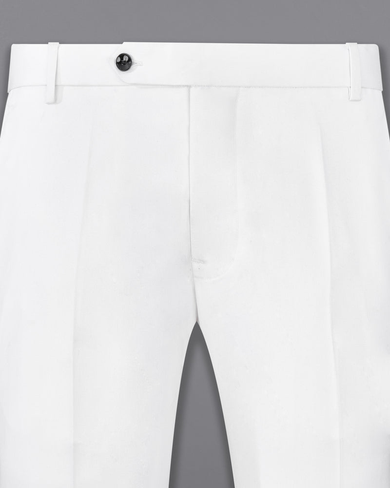 Bright White Solid Pant