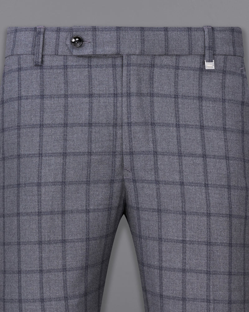 Wenge Gray Windowpane Pant