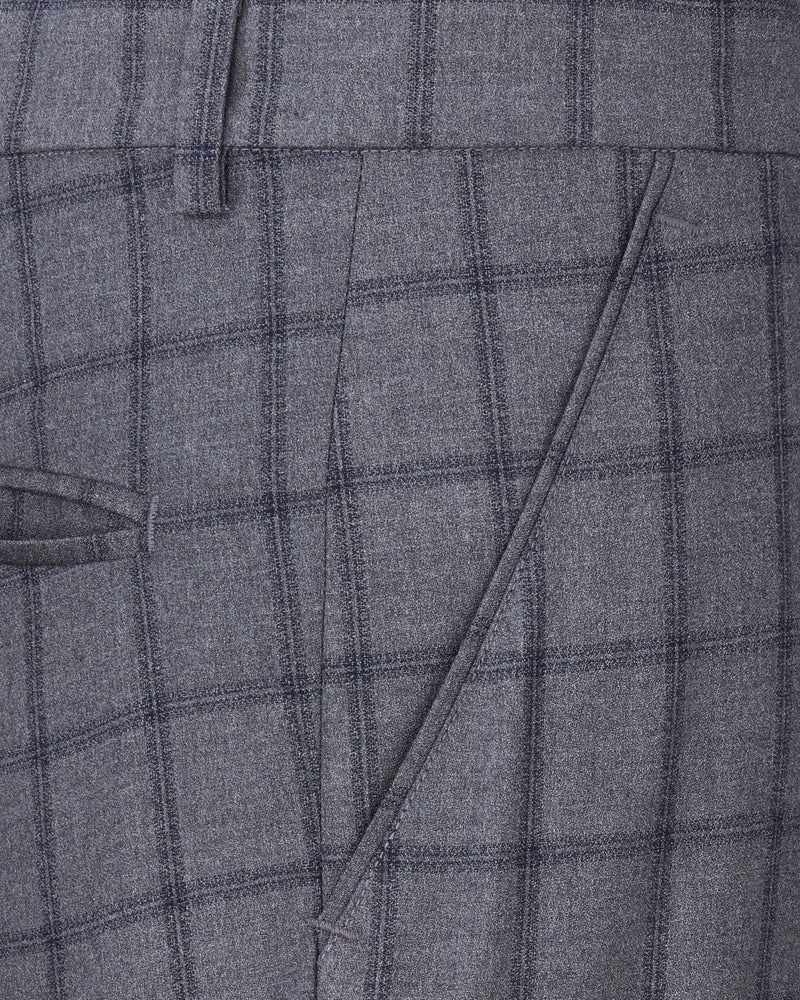 Wenge Gray Windowpane Pant