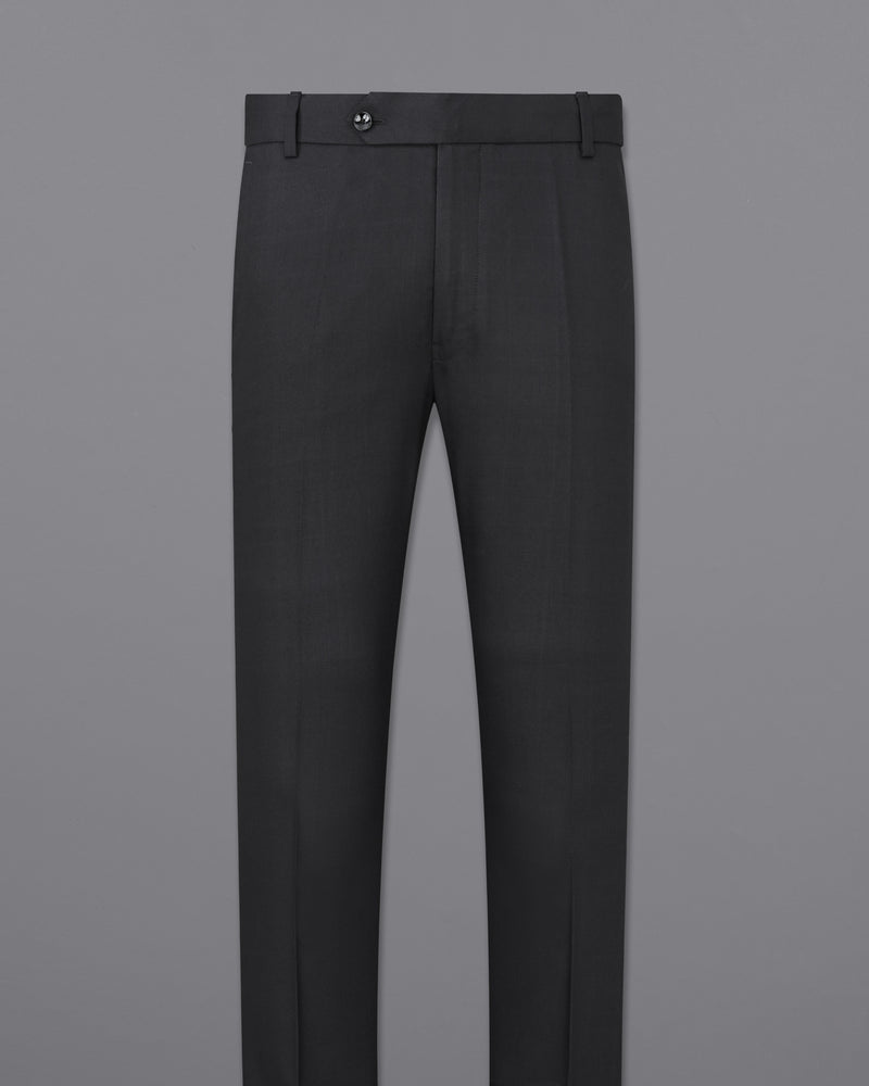 Shark Black Textured Pants