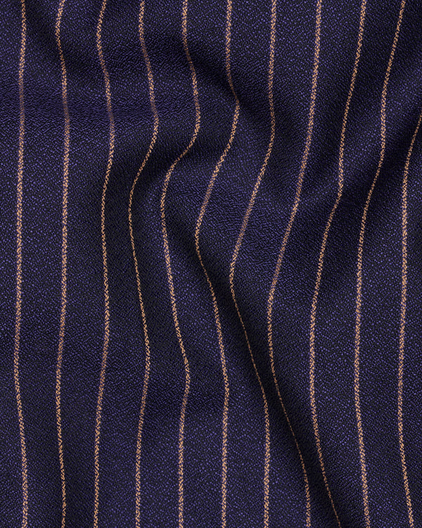Tuna Navy Blue with Coral Reef Brown Striped Pants