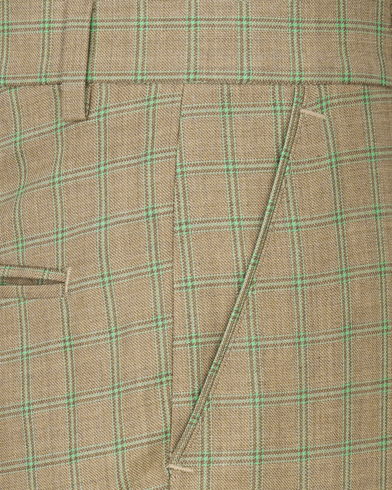 Sandrift Brown with Sprout Green Plaid Pants