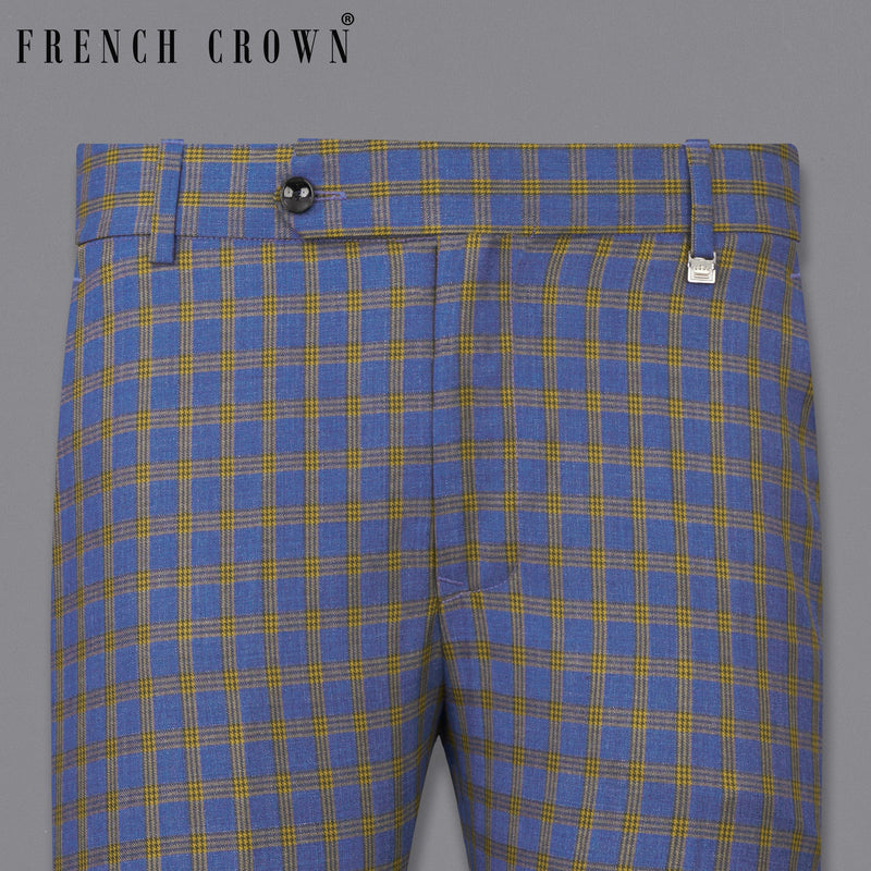 Twilight Blue with Alpine Brown Plaid Pants