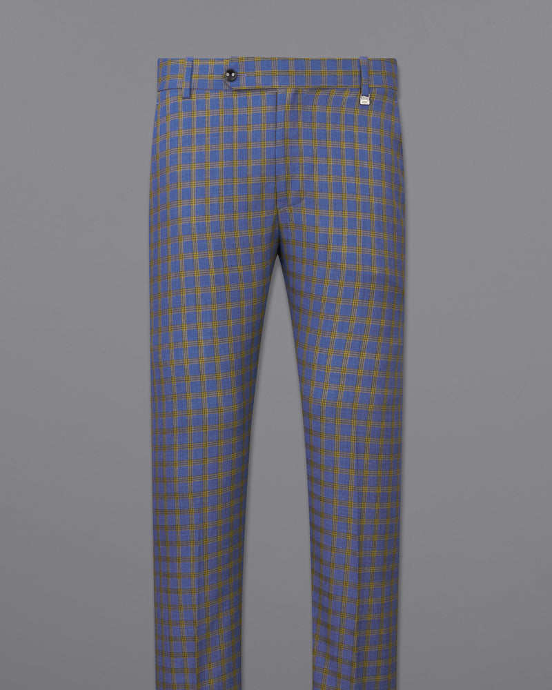 Twilight Blue with Alpine Brown Plaid Pants