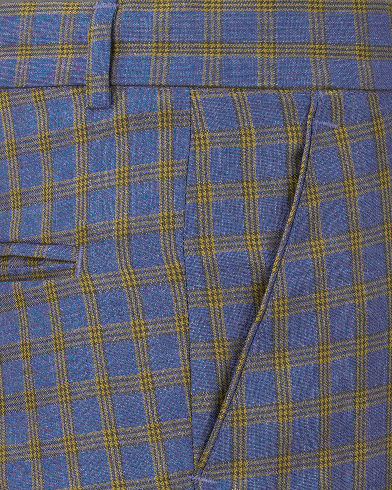 Twilight Blue with Alpine Brown Plaid Pants