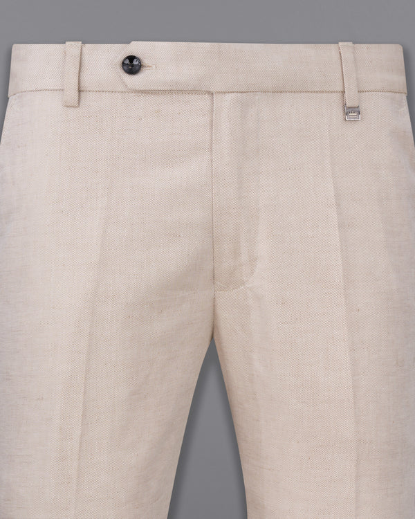 Swirl Cream Luxurious Linen Pants