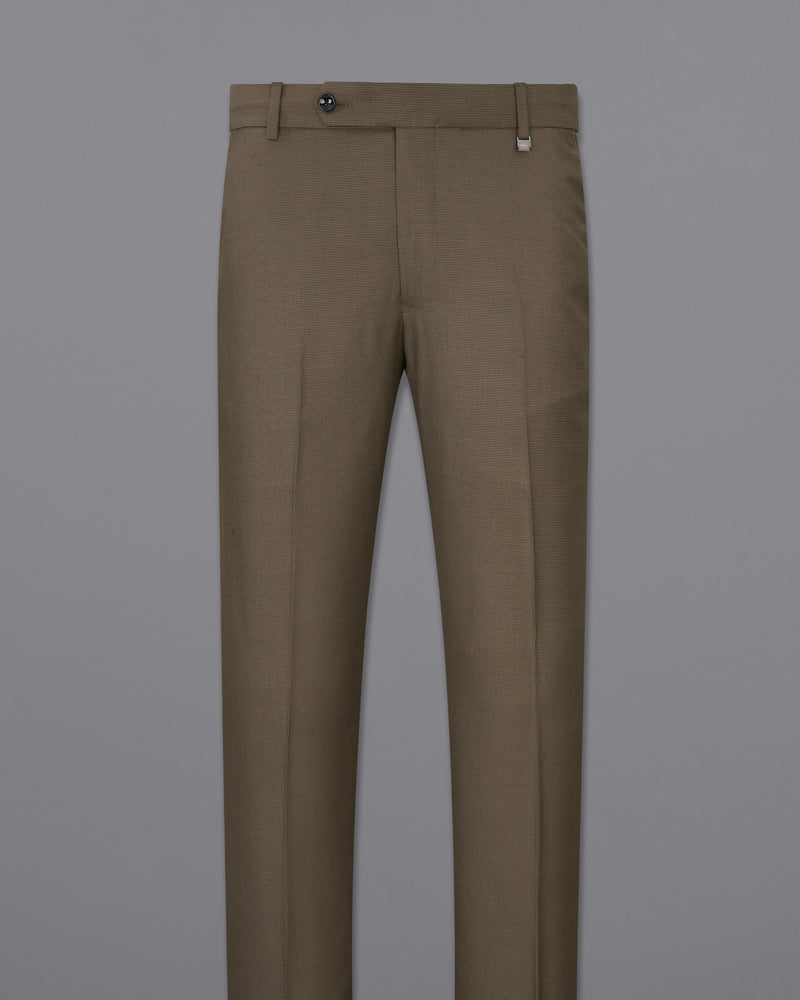 Fuscous Brown Textured Pants