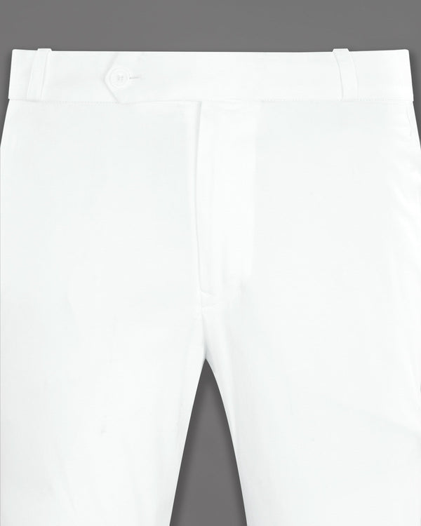 Milky White  Regular fit Cotton Pant