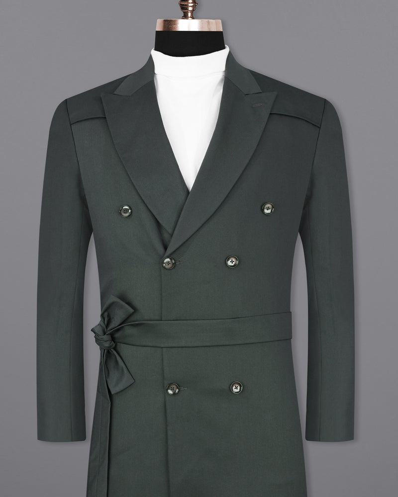 Juniper Green Double Breasted Trench Coat TCB02-D1-36, TCB02-D1-38, TCB02-D1-40, TCB02-D1-42, TCB02-D1-44, TCB02-D1-46, TCB02-D1-48, TCB02-D1-50, TCB02-D1-52, TCB02-D1-54, TCB02-D1-56, TCB02-D1-58, TCB02-D1-60