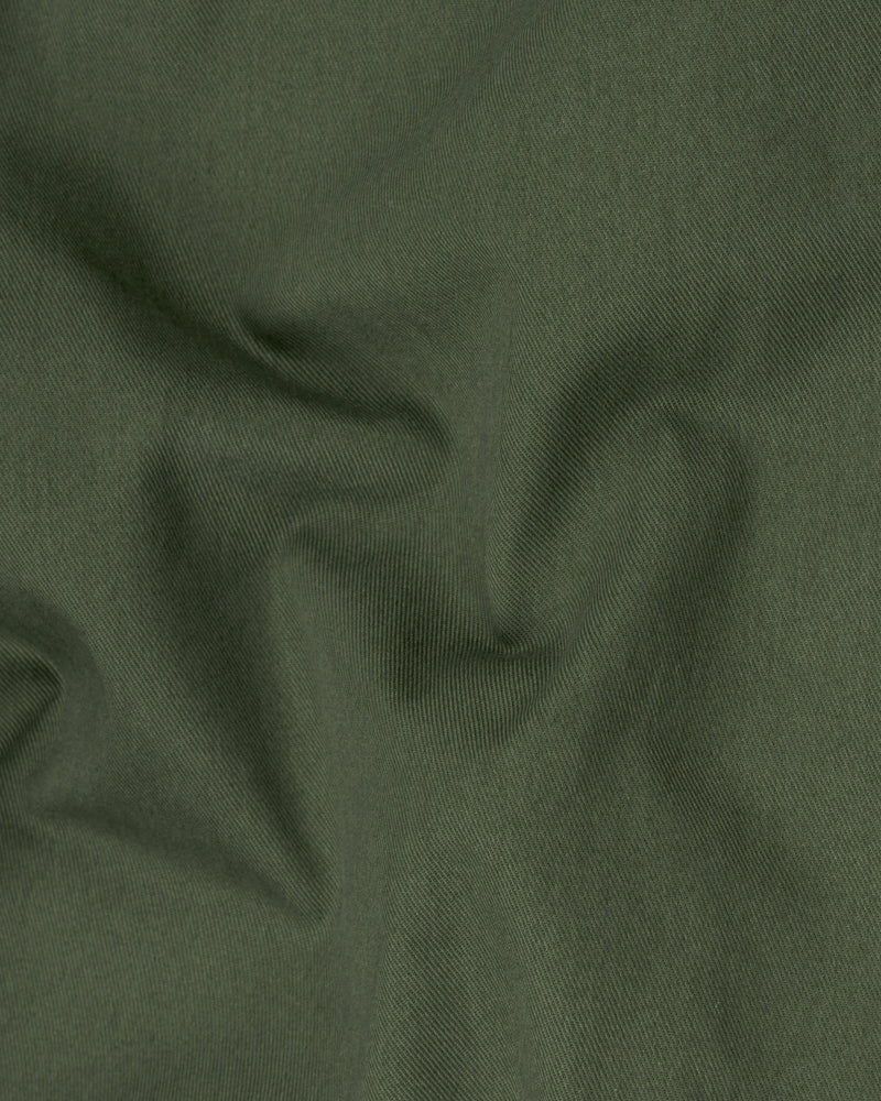 Rifle Green Premium Cotton Designer Trench Coat