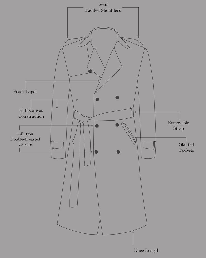 Juniper Green Double Breasted Trench Coat with Pant TCPT02-D1-36, TCPT02-D1-38, TCPT02-D1-40, TCPT02-D1-42, TCPT02-D1-44, TCPT02-D1-46, TCPT02-D1-48, TCPT02-D1-50, TCPT02-D1-52, TCPT02-D1-54, TCPT02-D1-56, TCPT02-D1-58, TCPT02-D1-60