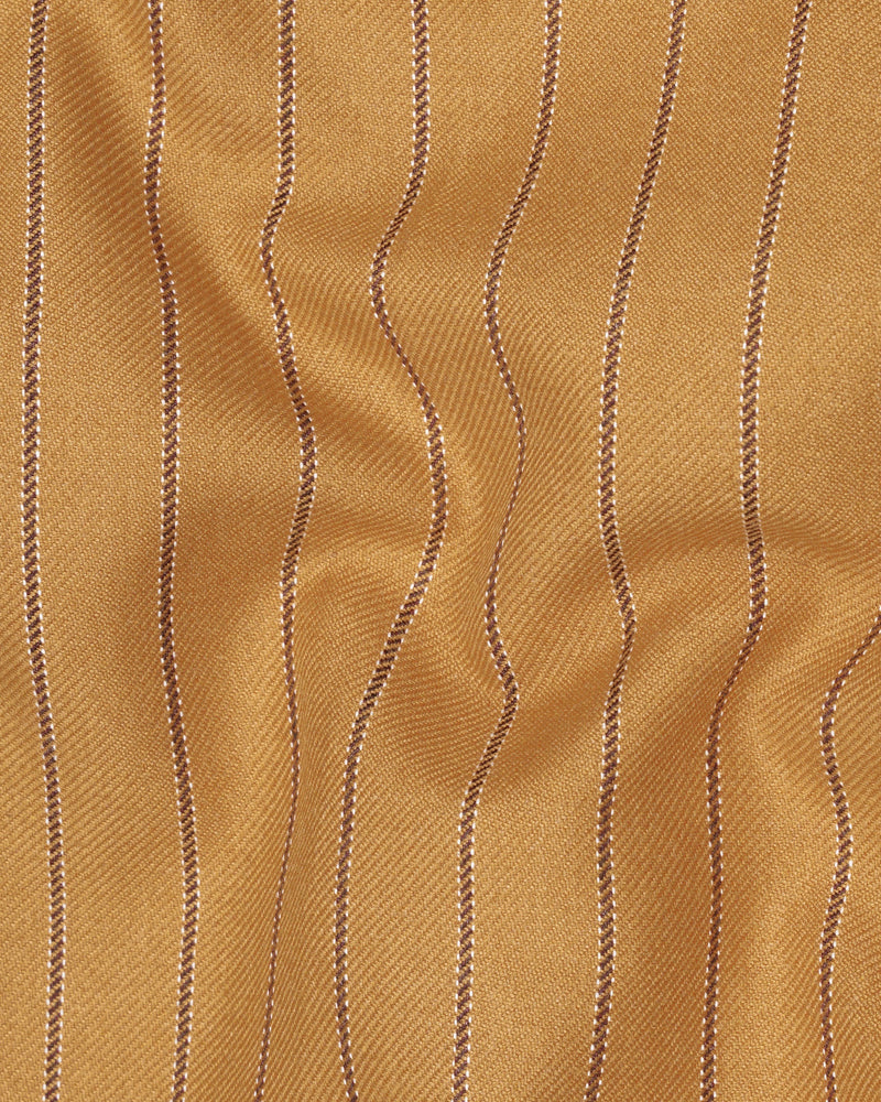 Tussock Mustard Yellow Striped Single Breasted Trench Coat With Pant TCPT2034-SB-36, TCPT2034-SB-38, TCPT2034-SB-40, TCPT2034-SB-42, TCPT2034-SB-44, TCPT2034-SB-46, TCPT2034-SB-48, TCPT2034-SB-50, TCPT2034-SB-52, TCPT2034-SB-54, TCPT2034-SB-56, TCPT2034-SB-58, TCPT2034-SB-60