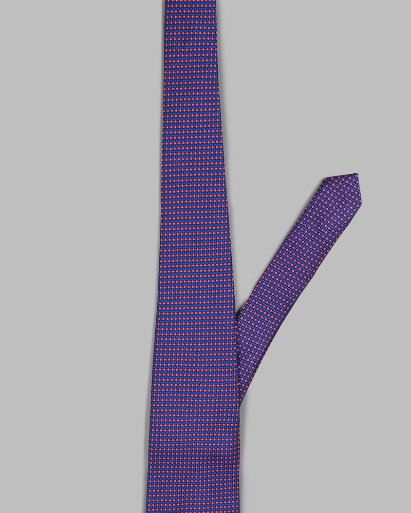 Jacksons Blue with Sunset Jacquard Textured Tie with Pocket Square