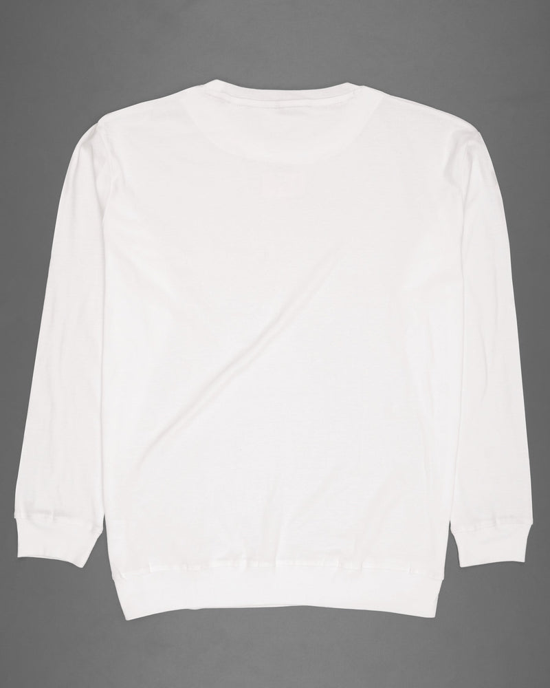 Bright White  Full Sleeve Premium Cotton Jersey Sweatshirt TS462-S, TS462-M, TS462-L, TS462-XL, TS462-XXL 
