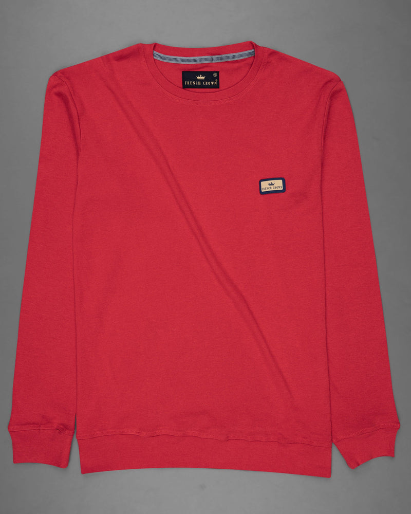 Persian Red Full Sleeve Super Soft Premium Cotton Sweatshirt TS465-S, TS465-M, TS465-L, TS465-XL, TS465-XXL