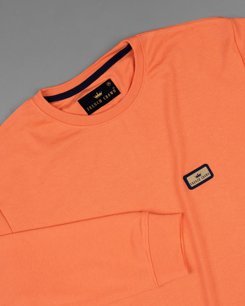 Burnt Sienna Full Sleeve Premium Cotton Jersey Sweatshirt TS484-S, TS484-M, TS484-L, TS484-XL, TS484-XXL  