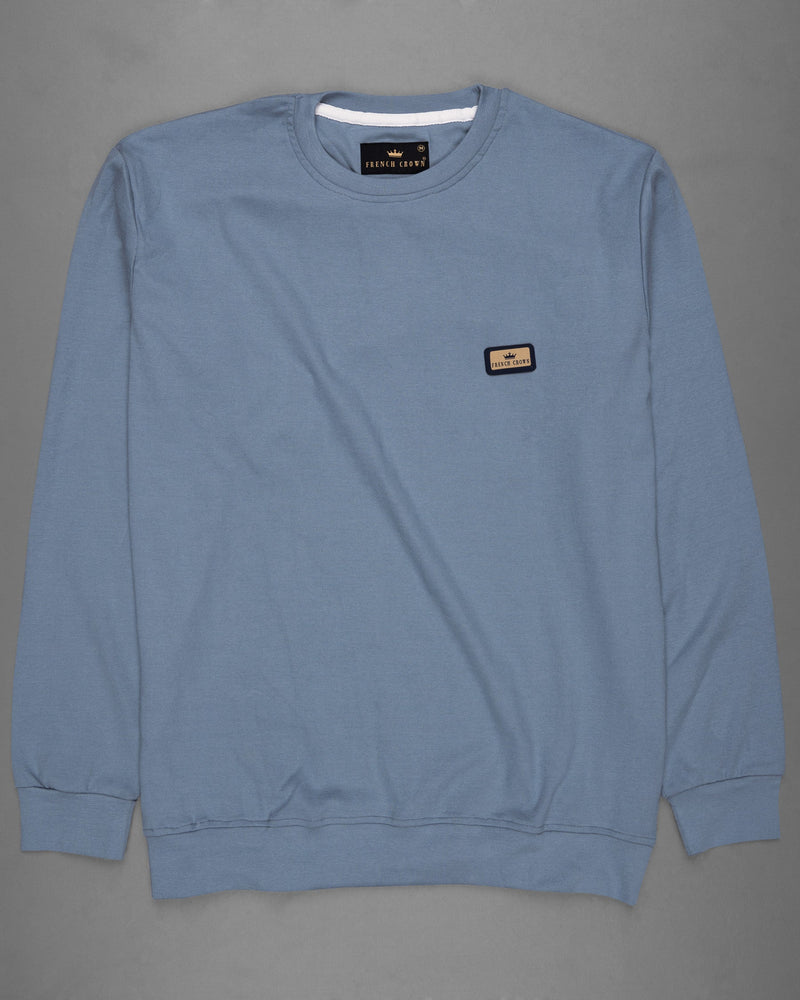 Lynch Blue Full Sleeve Premium Cotton Jersey Sweatshirt TS492-S, TS492-M, TS492-L, TS492-XL, TS492-XXL
