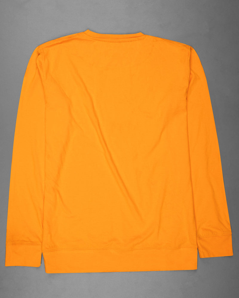 Tree Poppy Orange Full Sleeve Premium Cotton Jersey Sweatshirt TS493-S, TS493-M, TS493-L, TS493-XL, TS493-XXL