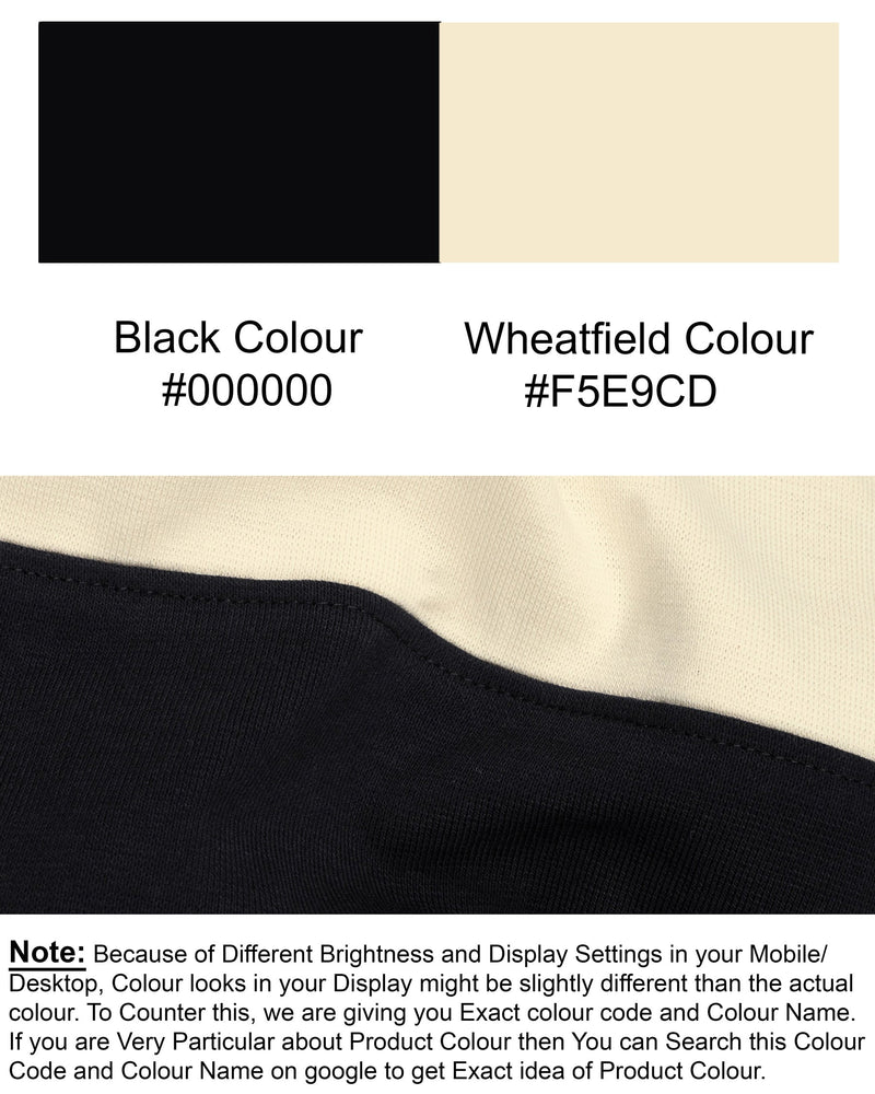 Jade Black and Wheatfield Full Sleeve Premium Cotton Jersey Sweatshirt TS504-S, TS504-M, TS504-L, TS504-XL, TS504-XXL