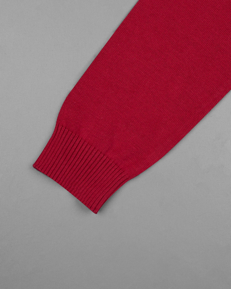 White with Mirage Rust Blue and Venetian Red Jacquard Deer Textured Super Soft Premium Jersey Sweatshirt TS512-S, TS512-M, TS512-L, TS512-XL, TS512-XXL