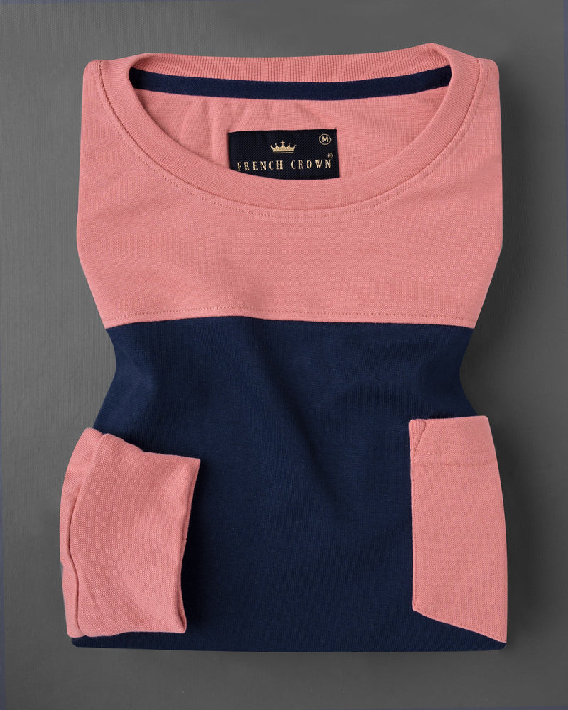 Wewak Pink Dobby Textured Pique Sweatshirt TS520-S, TS520-M, TS520-L, TS520-XL, TS520-XXL