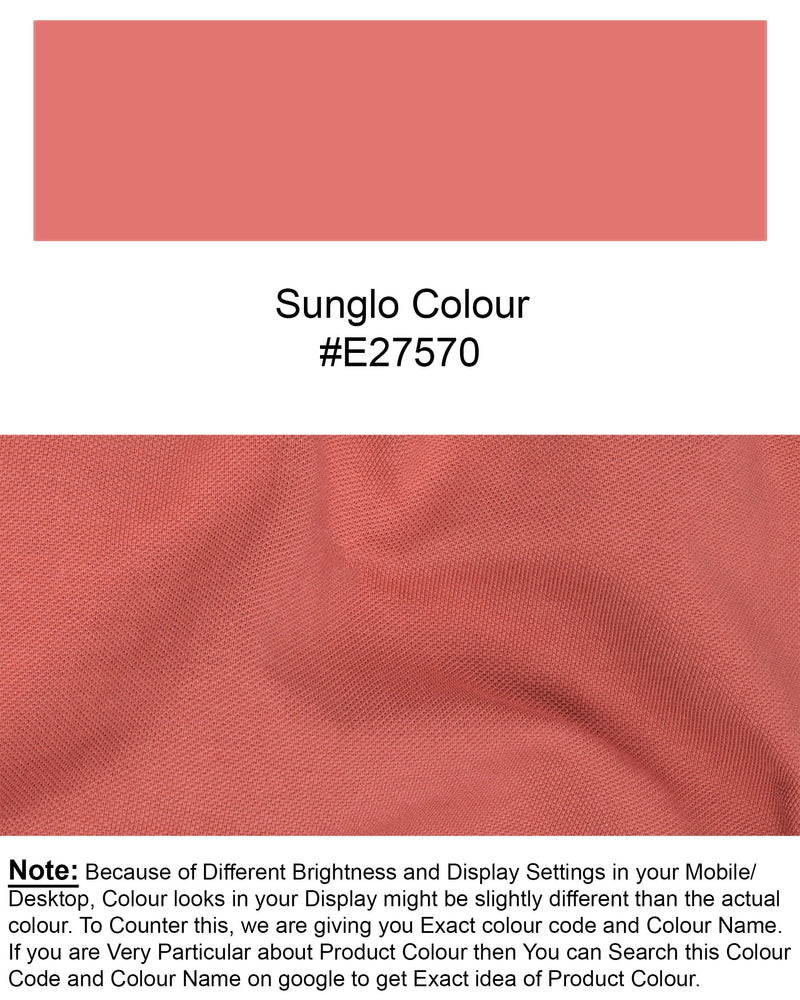 Sunglo Pink Mercerized Pique Polo TS529-S, TS529-M, TS529-L, TS529-XL, TS529-XXL