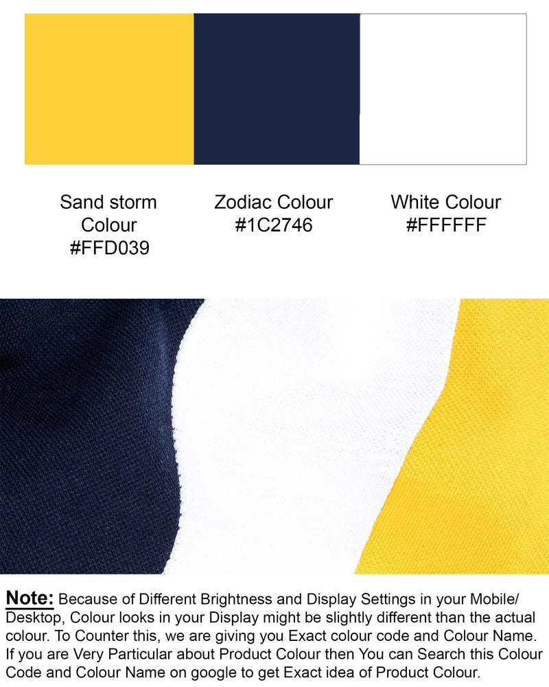 Sand Storm and Zodiac Blue Super Soft Organic Pique Polo T-Shirt TS541-S, TS541-M, TS541-L, TS541-XL, TS541-XXL