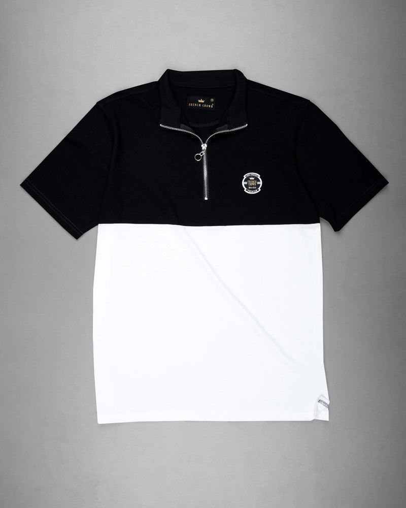 Jade Black and Bright White Super Soft Pique Polo T Shirt TS545-S, TS545-M, TS545-L, TS545-XL, TS545-XXL