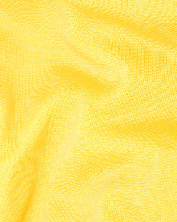 Marigold Yellow Pique Premium Cotton Polo