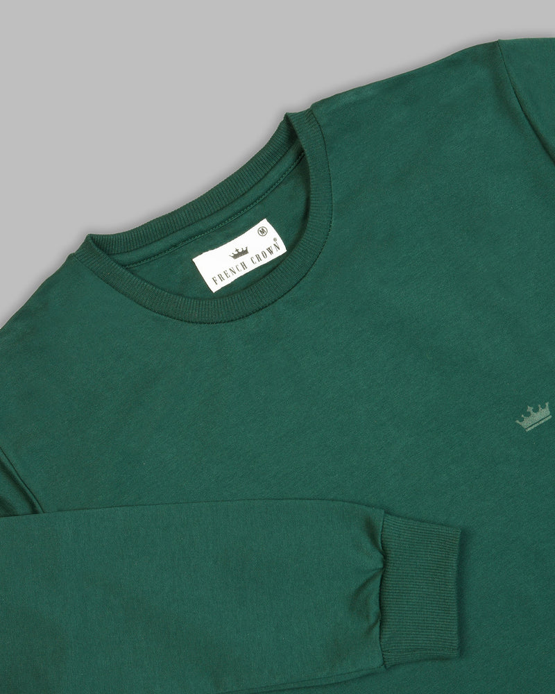 Emerald Green Super Soft Premium Cotton Full Sleeve Sweatshirt TS054-M, TS054-L, TS054-XL, TS054-XXL, TS054-S