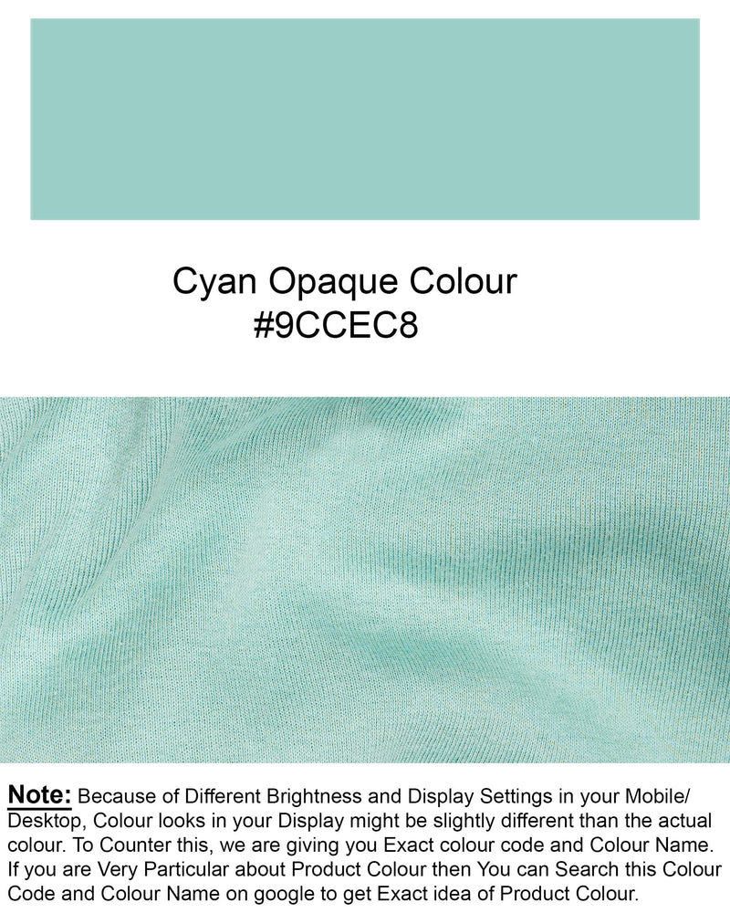 Cyan Opaque Pique Premium Cotton Polo