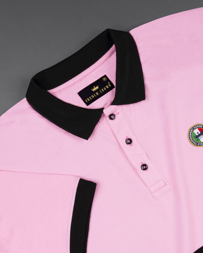 Cupid Pink Striped Super Soft Organic Pique Polo