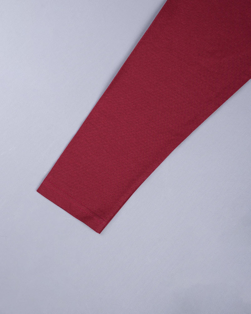 Merlot Red Super Soft Full Sleeve Pique Polo