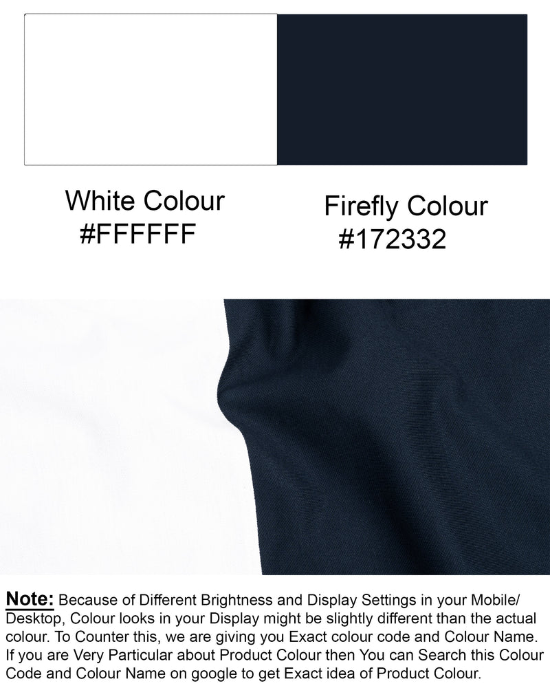 Firefly Blue with Bright White Premium Cotton Pique Polo TS571-S, TS571-M, TS571-L, TS571-XL, TS571-XXL, TS571-3XL, TS571-4XL