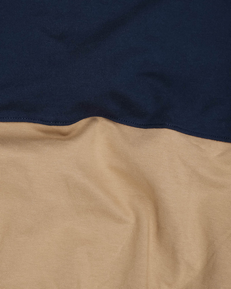 Cameo Light Brown and Ebony Blue Polo Zipper Sweatshirt TS577-S, TS577-M, TS577-L, TS577-XL, TS577-XXL, TS577-3XL, TS577-4XL