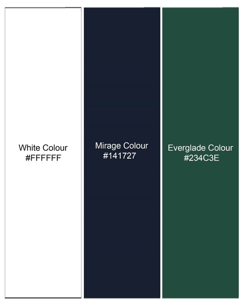 Bright White with Mirage Blue and Everglade Green Colour Block Sweatshirt TS587-S, TS587-M, TS587-L, TS587-XL, TS587-XXL, TS587-3XL, TS587-4XL