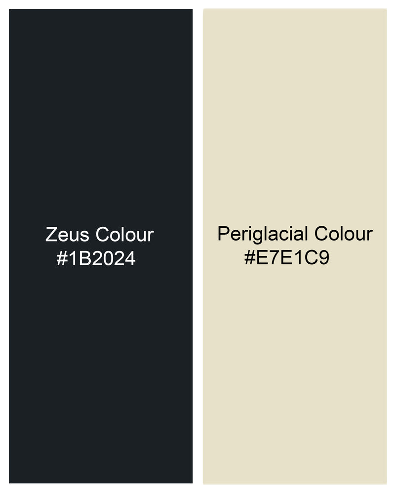 Periglacial Cream with Zeus Black Patch Design Organic Cotton Pique Polo TS598-S, TS598-M, TS598-L, TS598-XL, TS598-XXL, TS598-3XL, TS598-4XL