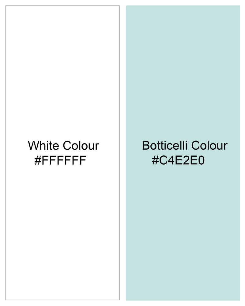Botticelli Sea Blue with White Patch Design Organic Cotton Pique Polo TS599-S, TS599-M, TS599-L, TS599-XL, TS599-XXL, TS599-3XL, TS599-4XL